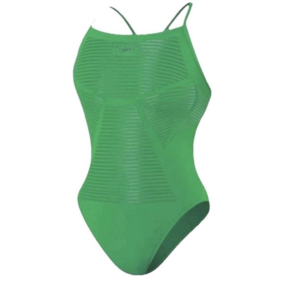 Speedo Womens Swimsuit XS 26 Kelly Green 1 Piece Endurance Lite Hydralign Modest